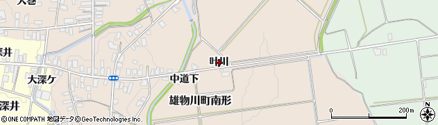 秋田県横手市雄物川町南形（叶川）周辺の地図