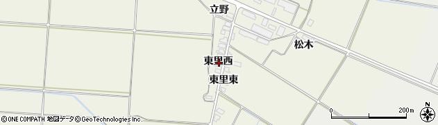 秋田県横手市雄物川町東里東里西周辺の地図