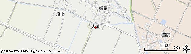 秋田県横手市平鹿町樽見内（大釜）周辺の地図