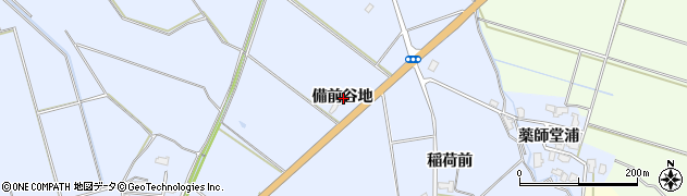 秋田県横手市平鹿町中吉田備前谷地周辺の地図