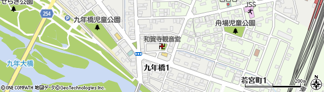 和賀寺観音堂周辺の地図