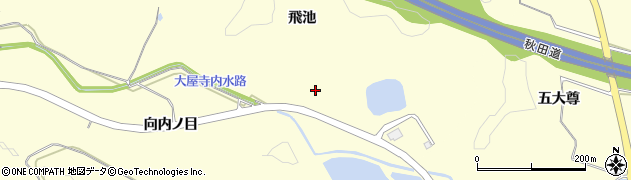 秋田県横手市平鹿町醍醐飛池周辺の地図