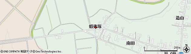 秋田県横手市雄物川町造山蝦夷塚周辺の地図