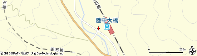 釜石大橋郵便局周辺の地図