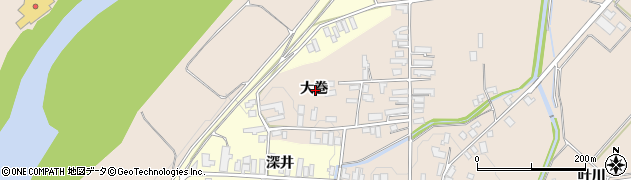 秋田県横手市雄物川町南形大巻周辺の地図