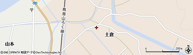秋田県由利本荘市土倉（谷地山元）周辺の地図