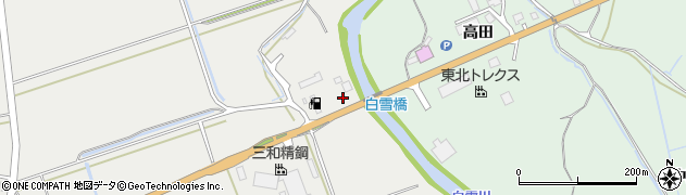 秋田県にかほ市芹田（六坊）周辺の地図