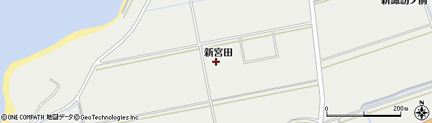 秋田県にかほ市芹田新宮田周辺の地図