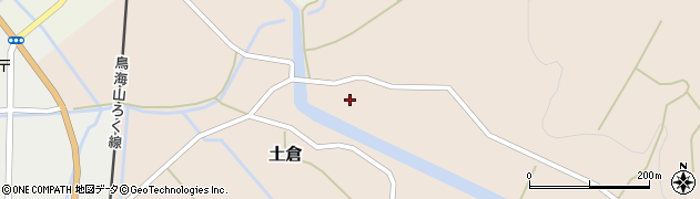 秋田県由利本荘市土倉周辺の地図