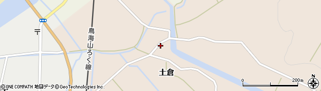 秋田県由利本荘市土倉（名高下）周辺の地図
