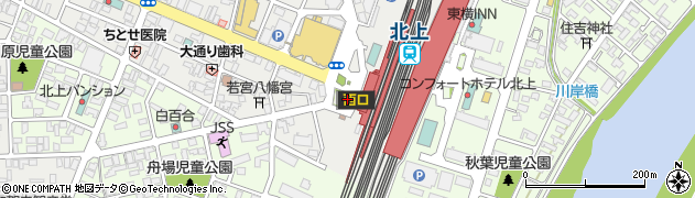 駅レンタカー北上営業所周辺の地図