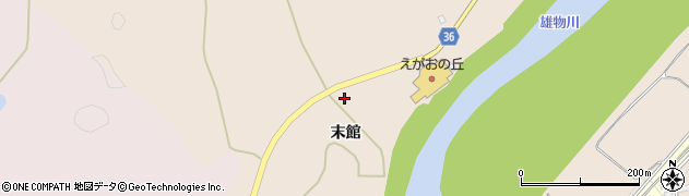 秋田県横手市雄物川町今宿末館周辺の地図
