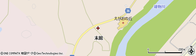 秋田県横手市雄物川町今宿（末館）周辺の地図