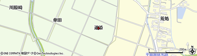 秋田県横手市平鹿町上吉田（道添）周辺の地図