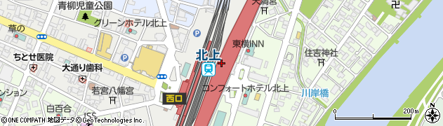 北上駅周辺の地図