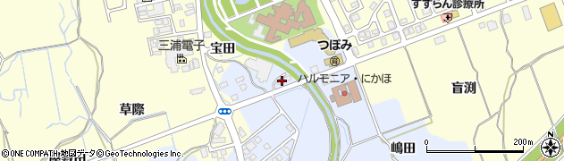 秋田県にかほ市院内嶋田59周辺の地図