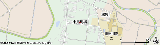 秋田県横手市雄物川町造山十足馬場周辺の地図
