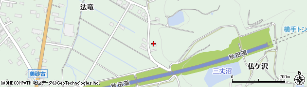 秋田県横手市大屋新町（仏ケ沢）周辺の地図
