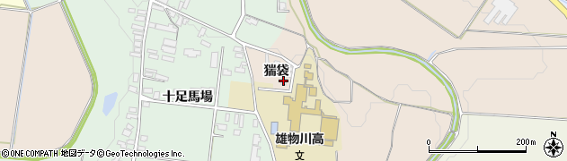 秋田県横手市雄物川町今宿猯袋132周辺の地図