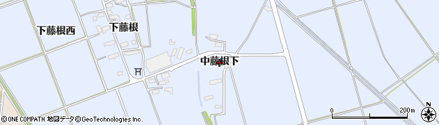 秋田県横手市平鹿町中吉田（中藤根下）周辺の地図