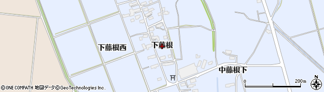 秋田県横手市平鹿町中吉田（下藤根）周辺の地図