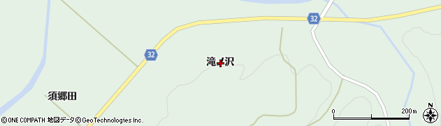 秋田県由利本荘市東由利舘合滝ノ沢周辺の地図
