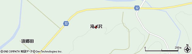 秋田県由利本荘市東由利舘合（滝ノ沢）周辺の地図