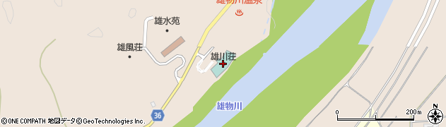 おものがわ温泉　雄川荘周辺の地図