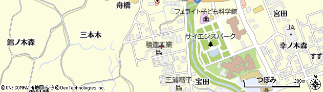 秋田県にかほ市平沢田角森142周辺の地図