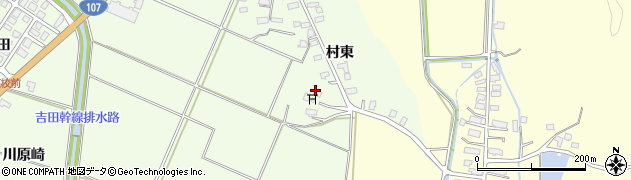 秋田県横手市平鹿町上吉田（板子）周辺の地図