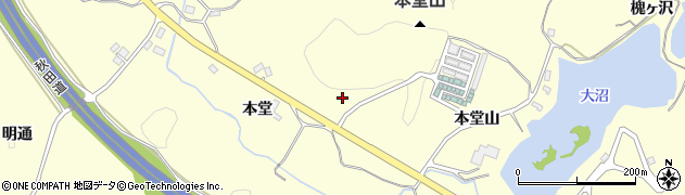 秋田県横手市平鹿町醍醐御嶽後周辺の地図