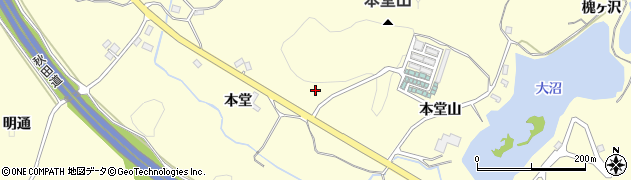 秋田県横手市平鹿町醍醐（御嶽後）周辺の地図