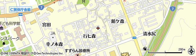 秋田県にかほ市平沢行ヒ森16-25周辺の地図