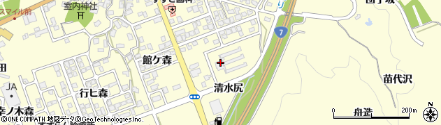 秋田県にかほ市平沢清水尻162周辺の地図