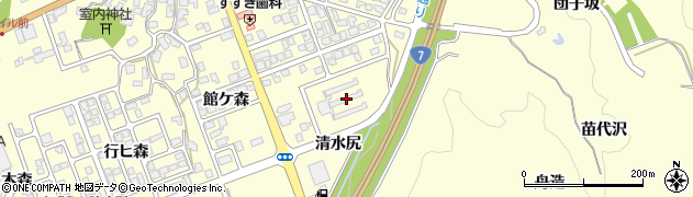 秋田県にかほ市平沢清水尻29周辺の地図