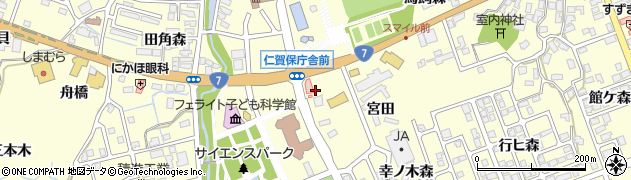 秋田県にかほ市平沢八森周辺の地図