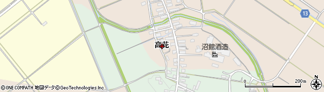 秋田県横手市雄物川町今宿（高花）周辺の地図