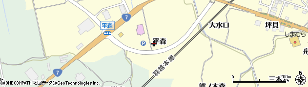 秋田県にかほ市平沢平森35周辺の地図