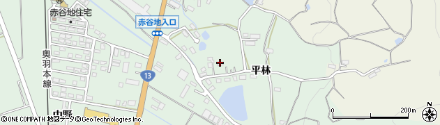 秋田県横手市大屋新町（平林）周辺の地図