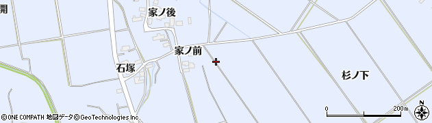 秋田県横手市平鹿町中吉田周辺の地図