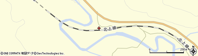 秋田県横手市山内小松川（馬洗渕）周辺の地図