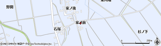 秋田県横手市平鹿町中吉田（家ノ前）周辺の地図