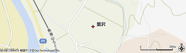 秋田県由利本荘市蟹沢（山本）周辺の地図