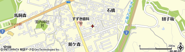 秋田県にかほ市平沢清水尻周辺の地図