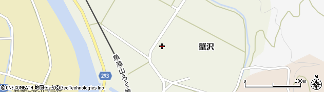 秋田県由利本荘市蟹沢山本105周辺の地図