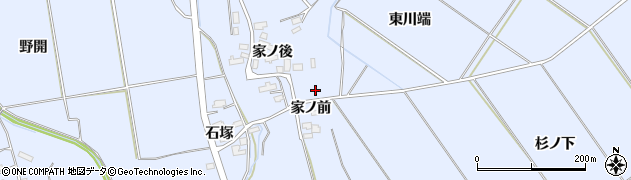 秋田県横手市平鹿町中吉田東川端周辺の地図