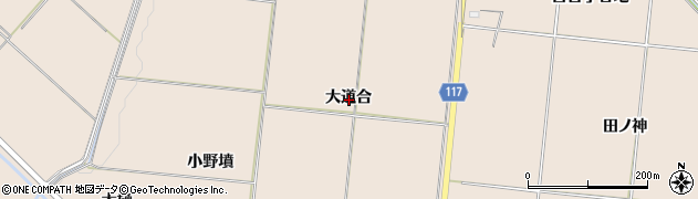 秋田県横手市平鹿町浅舞大道合周辺の地図