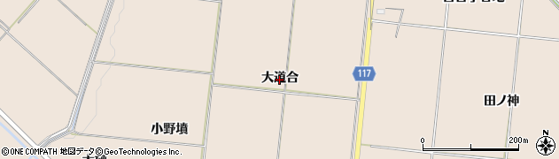 秋田県横手市平鹿町浅舞（大道合）周辺の地図
