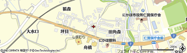 秋田県にかほ市平沢舟橋30周辺の地図