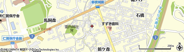 秋田県にかほ市平沢（十二ノ前）周辺の地図